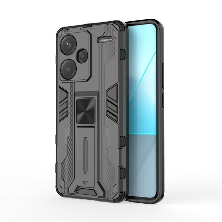 For Redmi Note 13 Pro 5G Supersonic Armor case made of TPU and PC, showcasing its stylish design and precise cut-outs.